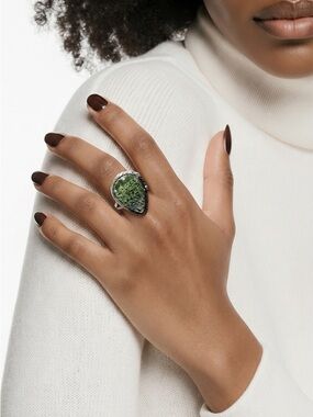 Handmade‎ Silver Plated Serpentine Adjustable Ring New with Gift Box